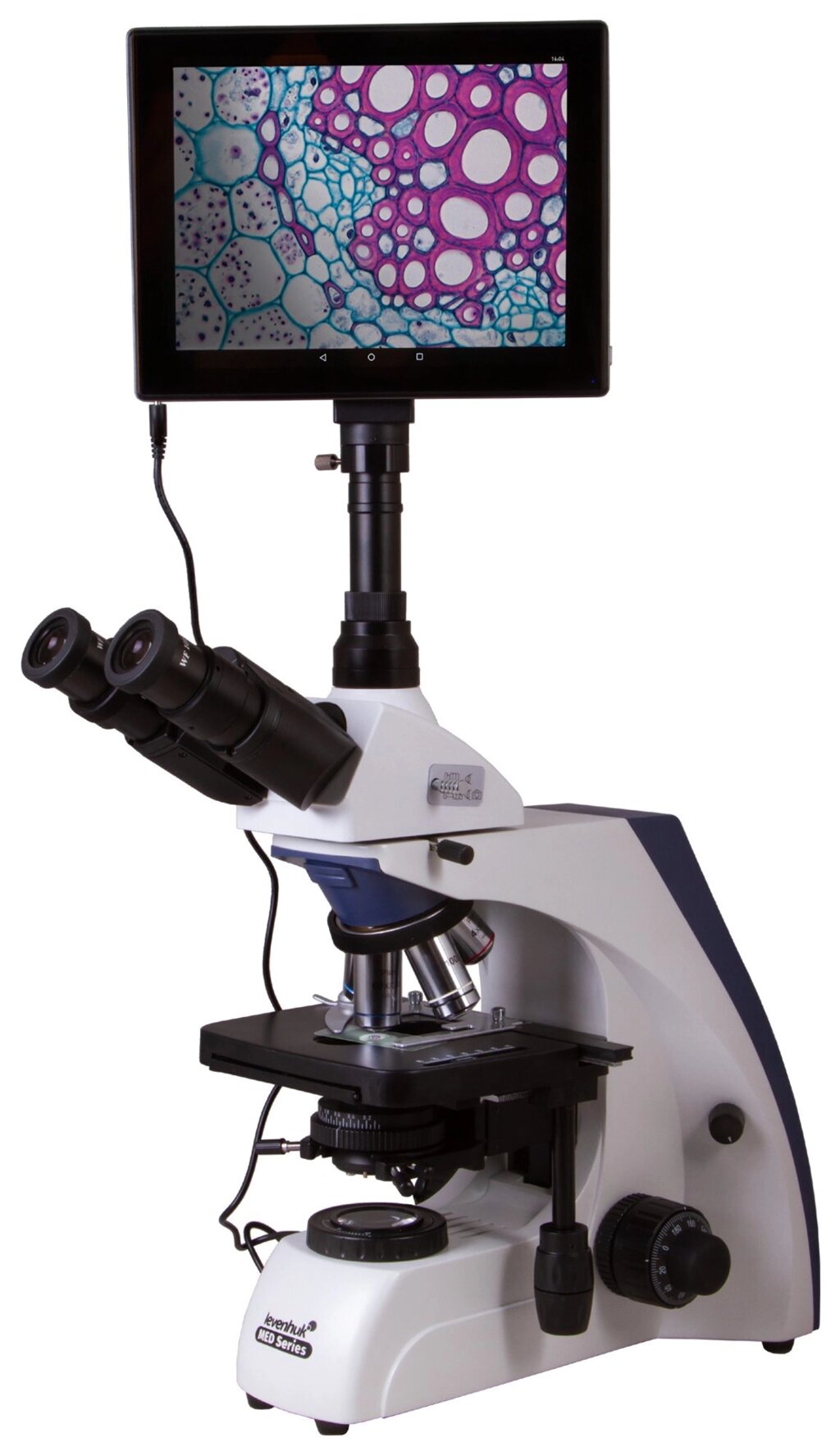 Микроскоп цифровой Levenhuk MED D35T LCD, тринокулярный от компании ООО "АССЕРВИС" лабораторное оборудование и весы по низким ценам. - фото 1