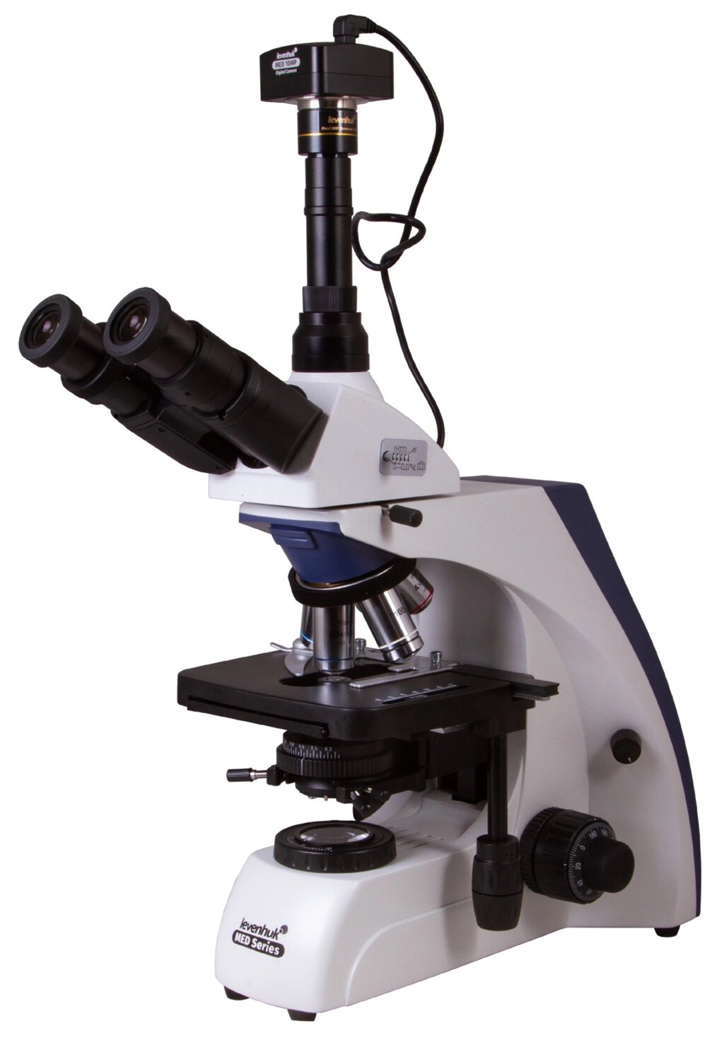 Микроскоп цифровой Levenhuk MED D35T, тринокулярный от компании ООО "АССЕРВИС" лабораторное оборудование и весы по низким ценам. - фото 1