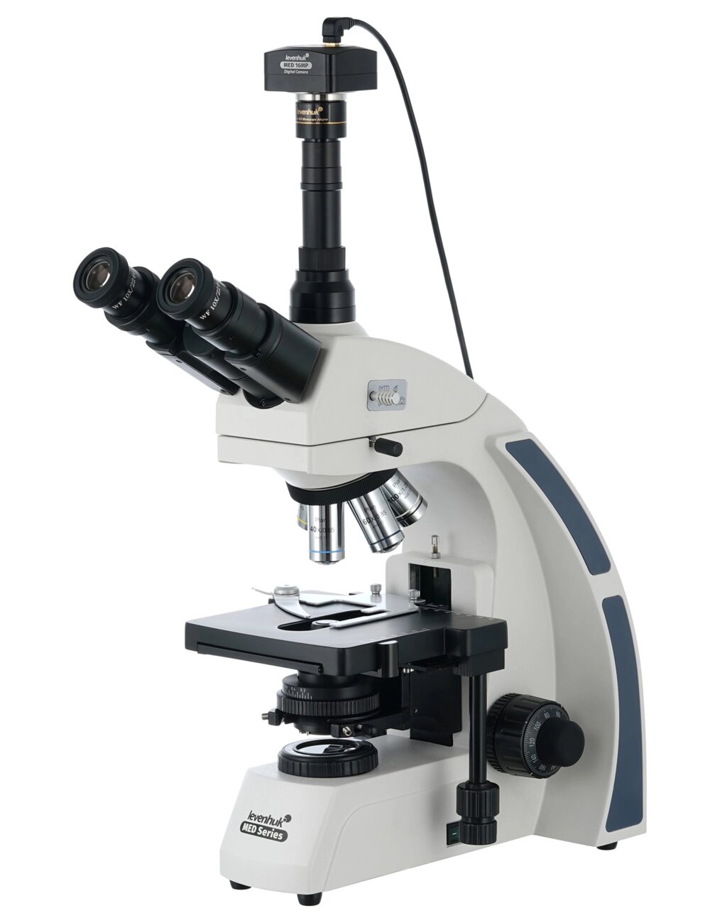 Микроскоп цифровой Levenhuk MED D40T, тринокулярный от компании ООО "АССЕРВИС" лабораторное оборудование и весы по низким ценам. - фото 1