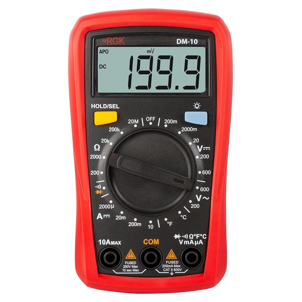 Мультиметр RGK DM-10 от компании ООО "АССЕРВИС" лабораторное оборудование и весы по низким ценам. - фото 1