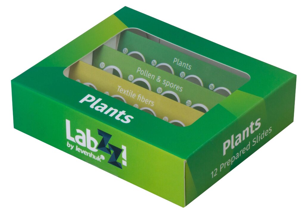 Набор микропрепаратов Levenhuk LabZZ P12, растения от компании ООО "АССЕРВИС" лабораторное оборудование и весы по низким ценам. - фото 1