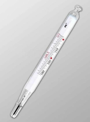 СП-79 (+100...+115) 0,5 С термометр для измерения температуры при испытании нитроклетчатки в лабораторных усло от компании ООО "АССЕРВИС" лабораторное оборудование и весы по низким ценам. - фото 1