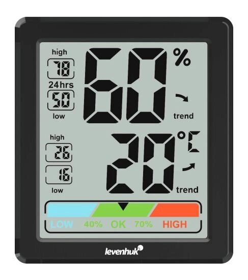 Термогигрометр Levenhuk Wezzer BASE L20 от компании ООО "АССЕРВИС" лабораторное оборудование и весы по низким ценам. - фото 1