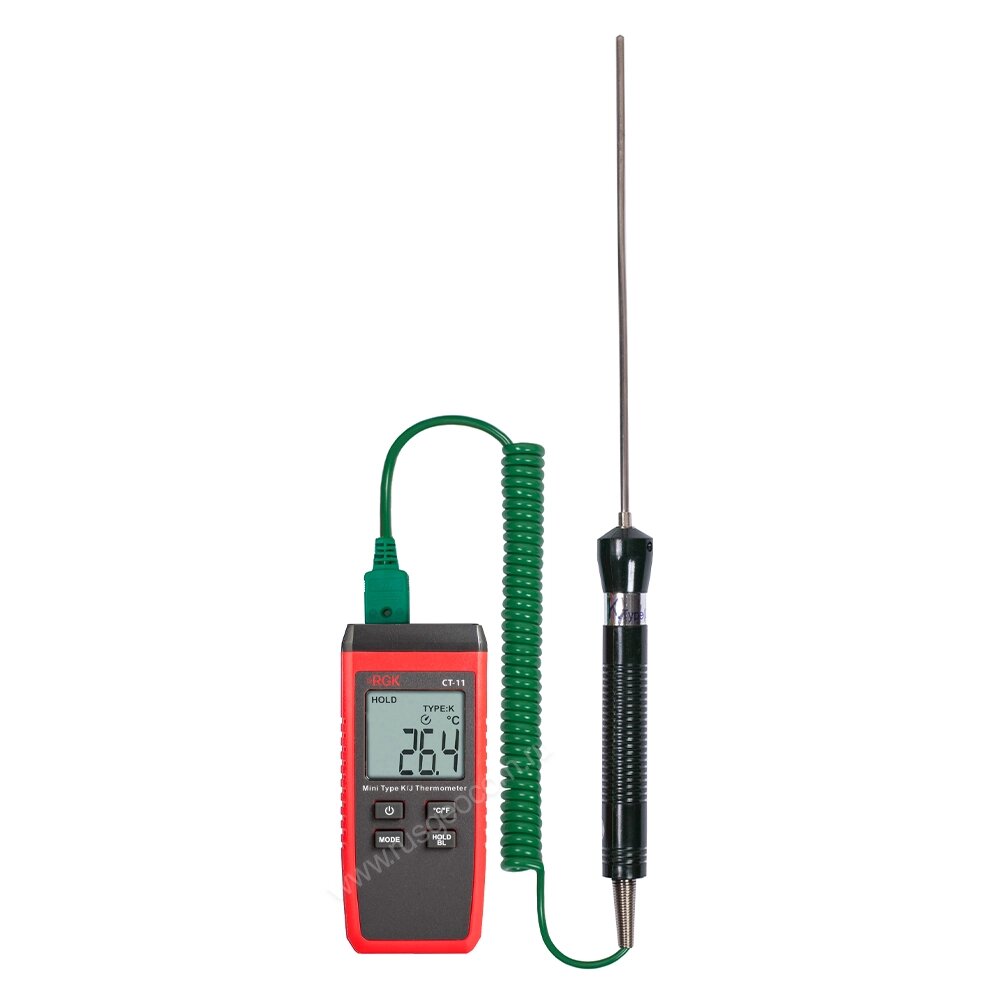 Термометр RGK CT-11 с погружным зондом температуры TR-10W от компании ООО "АССЕРВИС" лабораторное оборудование и весы по низким ценам. - фото 1