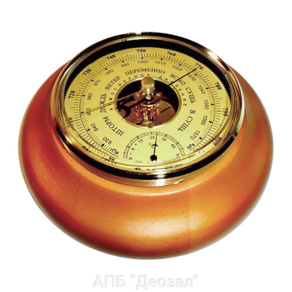 Барометр с термометром БТК-СН 18 (золото) от компании АПБ "Деозал" - фото 1