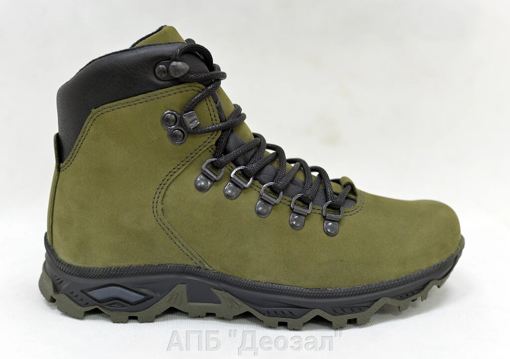 Ботинки деми мужские TREK Hiking (капровелюр) зеленые от компании АПБ "Деозал" - фото 1