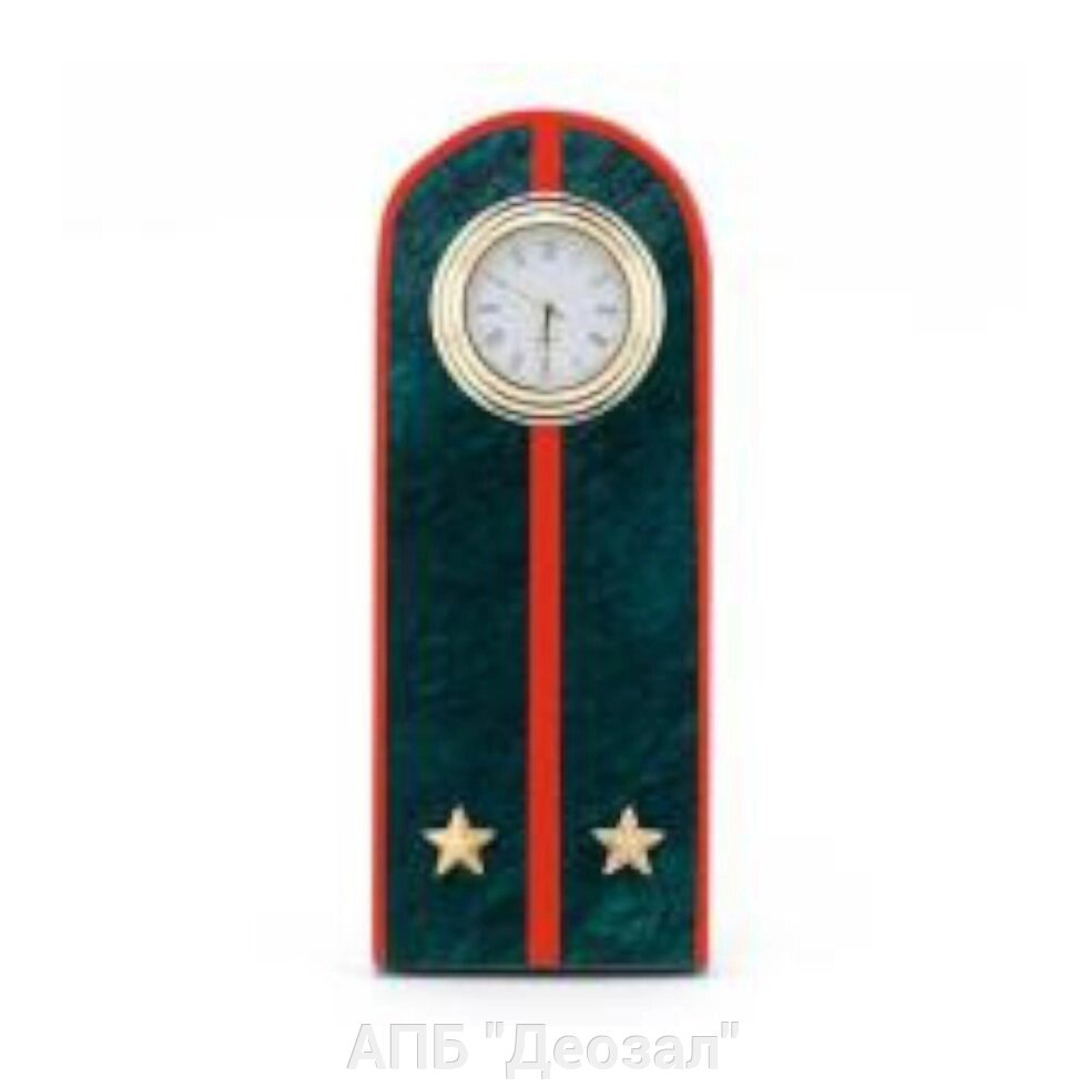 Часы "Погон лейтенант МВД" нового образца (змеевик) от компании АПБ "Деозал" - фото 1