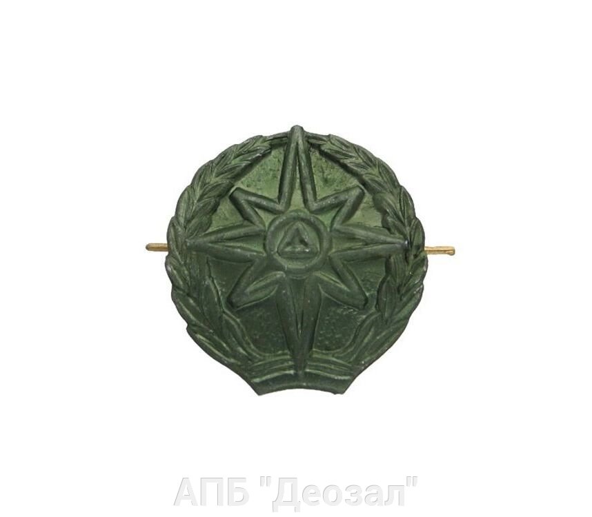 Эмблема петличная МЧС защитная от компании АПБ "Деозал" - фото 1