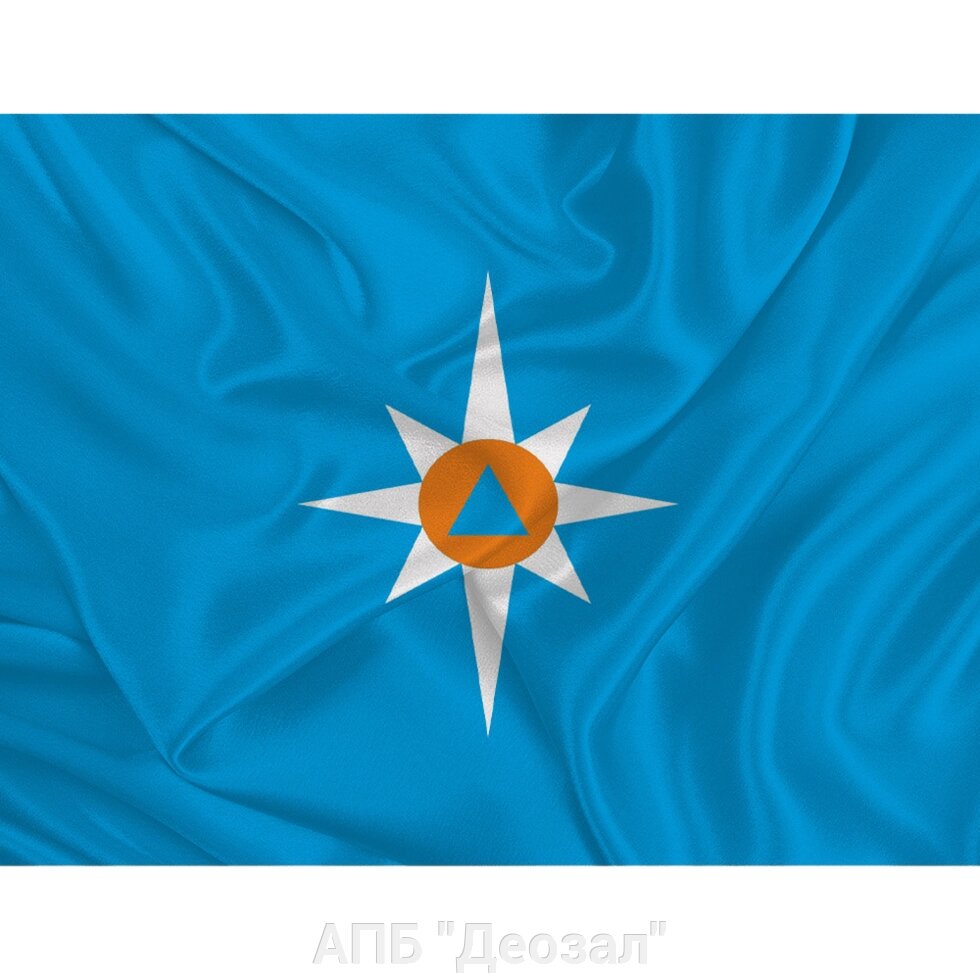 Флаг МЧС 90х135 от компании АПБ "Деозал" - фото 1