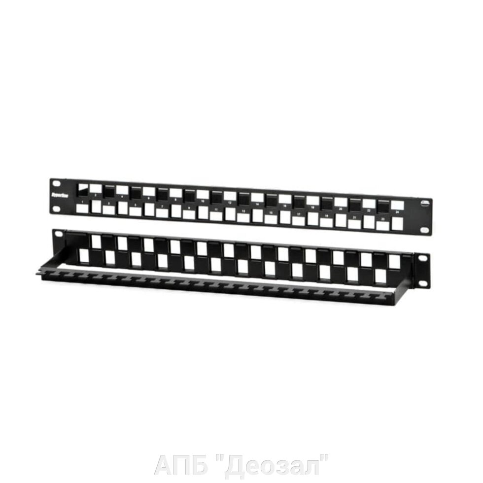 Hyperline PPBL3-19-24S-RM Модульная патч-панель 19", 24 порта, Flat Type, 1U от компании АПБ "Деозал" - фото 1