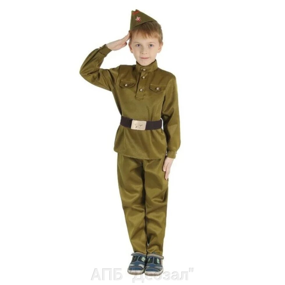 Костюм военного для мальчика с пилоткой от компании АПБ "Деозал" - фото 1