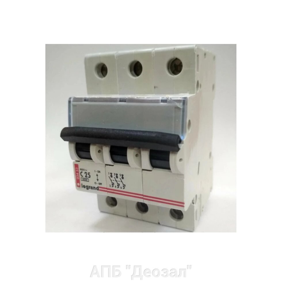 LEGRAND L/003453 Автоматический выключатель 3P, 25A, тип С, 3М от компании АПБ "Деозал" - фото 1
