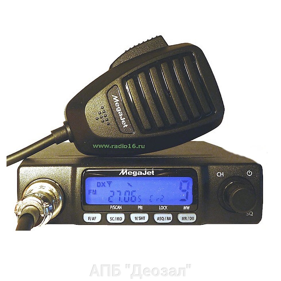 MegaJet MJ-500 27 МГц  8 Вт Радиостанция автомобильная от компании АПБ "Деозал" - фото 1