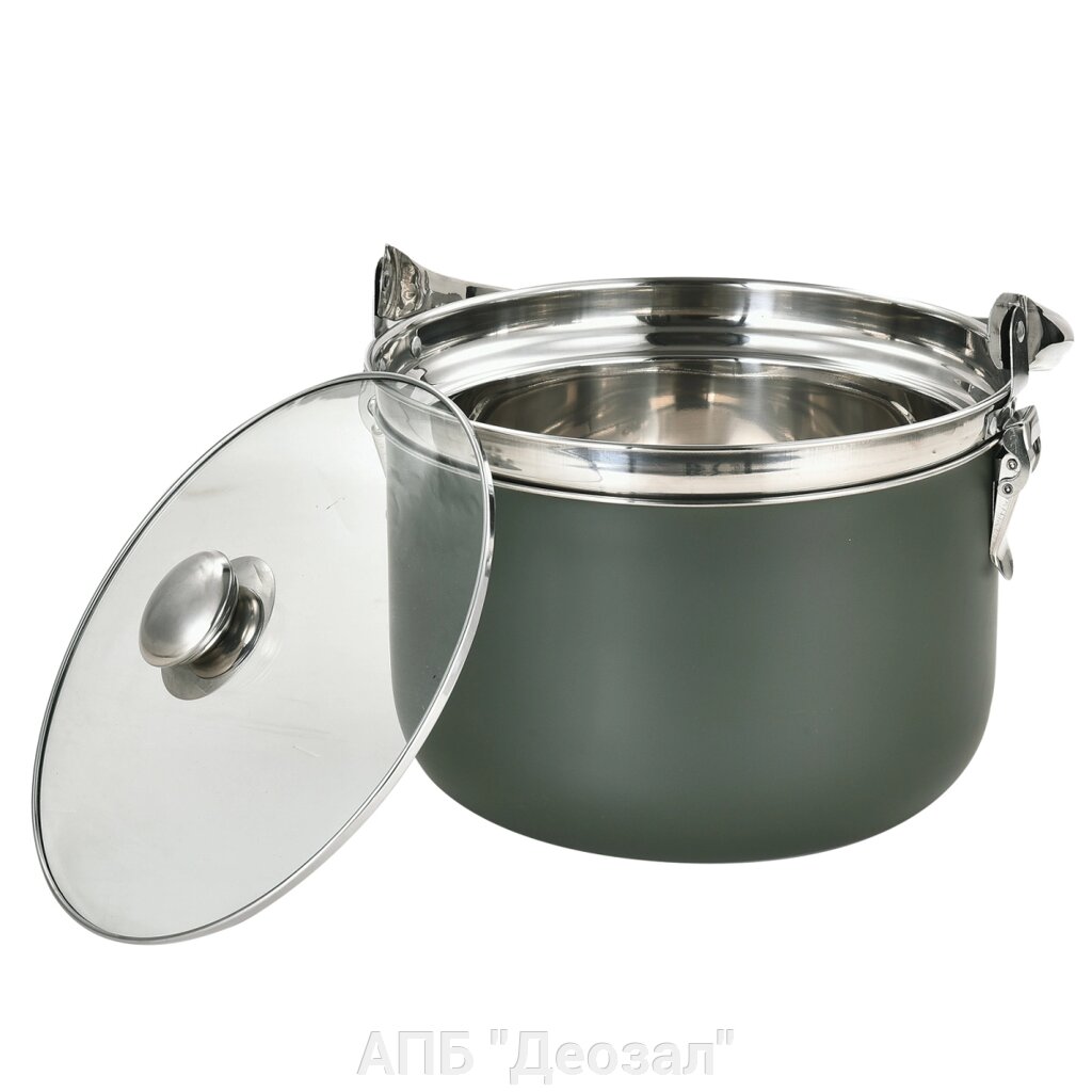 Набор полевой кухни кастрюля+котелок (6.8 литров) от компании АПБ "Деозал" - фото 1