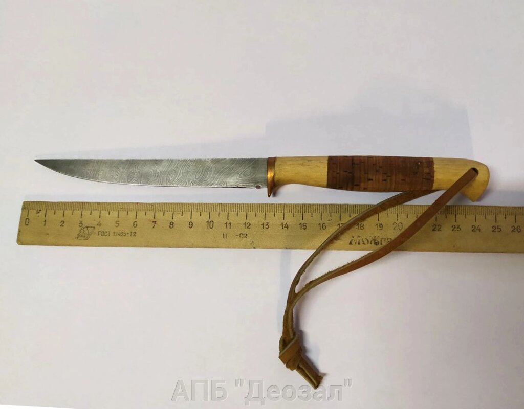 Нож дамасская сталь ДЕРЕВО в ассортименте от компании АПБ "Деозал" - фото 1