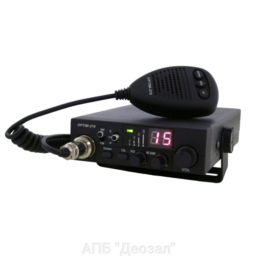 Optim-270 радиостанция автомобильная (27МГц, 40Ch, 4 Вт, AM/FM) от компании АПБ "Деозал" - фото 1