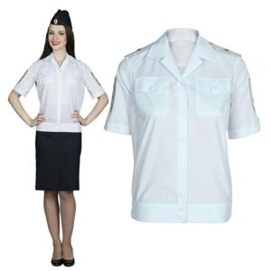 Рубашка женская для ПОЛИЦИИ белая, короткий рукав