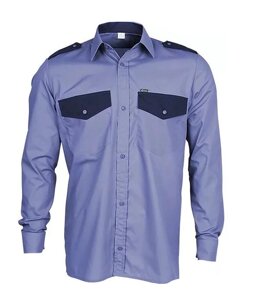 Рубашка "Охранник" с длинным рукавом синяя