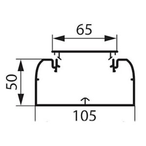 Кабель-канал Legrand 105мм x 50мм с гибкой крышкой 65мм