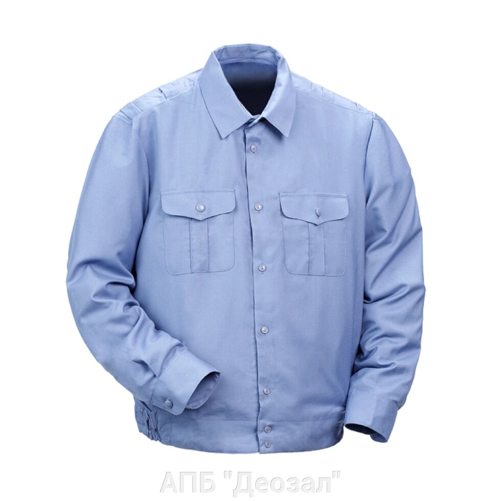 Рубашка МВД голубая,  длинный рукав от компании АПБ "Деозал" - фото 1
