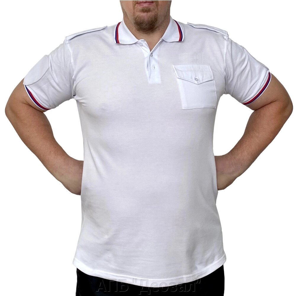 Рубашка "Поло" МВД белая от компании АПБ "Деозал" - фото 1