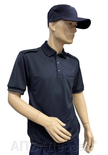 Рубашка "Поло" МВД темно-синяя короткий рукав нового образца