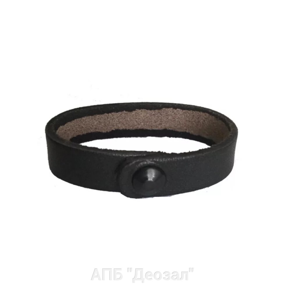 Шлёвка (колечко) для ремня кожаная черная от компании АПБ "Деозал" - фото 1