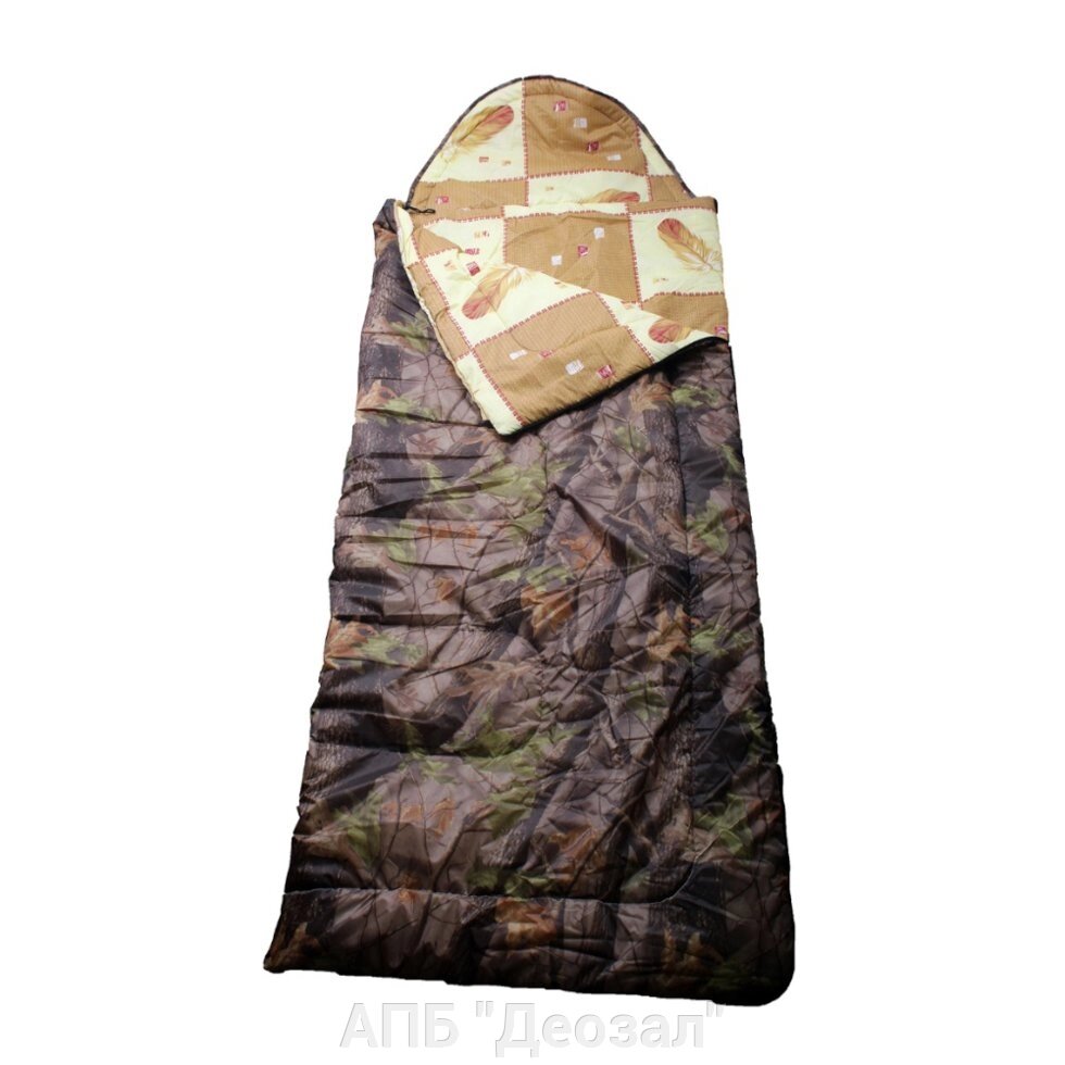 Спальный мешок "Аляска" Стандарт одеяло с подголовником (до -10С) от компании АПБ "Деозал" - фото 1