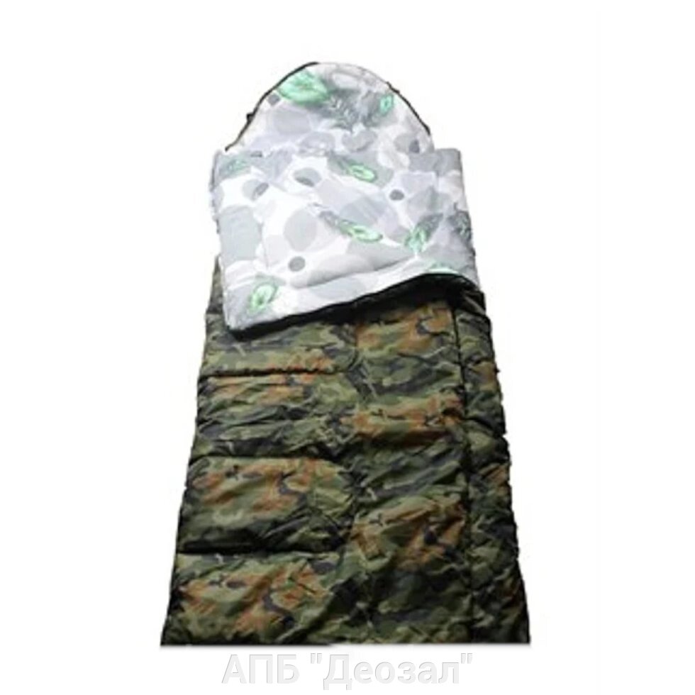 Спальный мешок "Аляска" Стандарт одеяло с подголовником (до -20С) от компании АПБ "Деозал" - фото 1