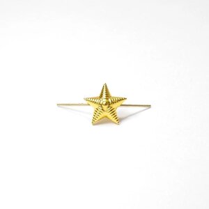 Звезда 13 мм золотого цвета (ребристая)