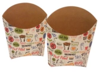 Упаковка для картофеля фри с печатью М «Enjoy» от компании Геа-Пак ООО - фото 1