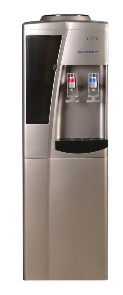 Кулер (диспенсер) ECOCENTER S-F30F с холодильником , серо-бежевый металлик от компании LexxpacK - Магазин Упаковки - фото 1