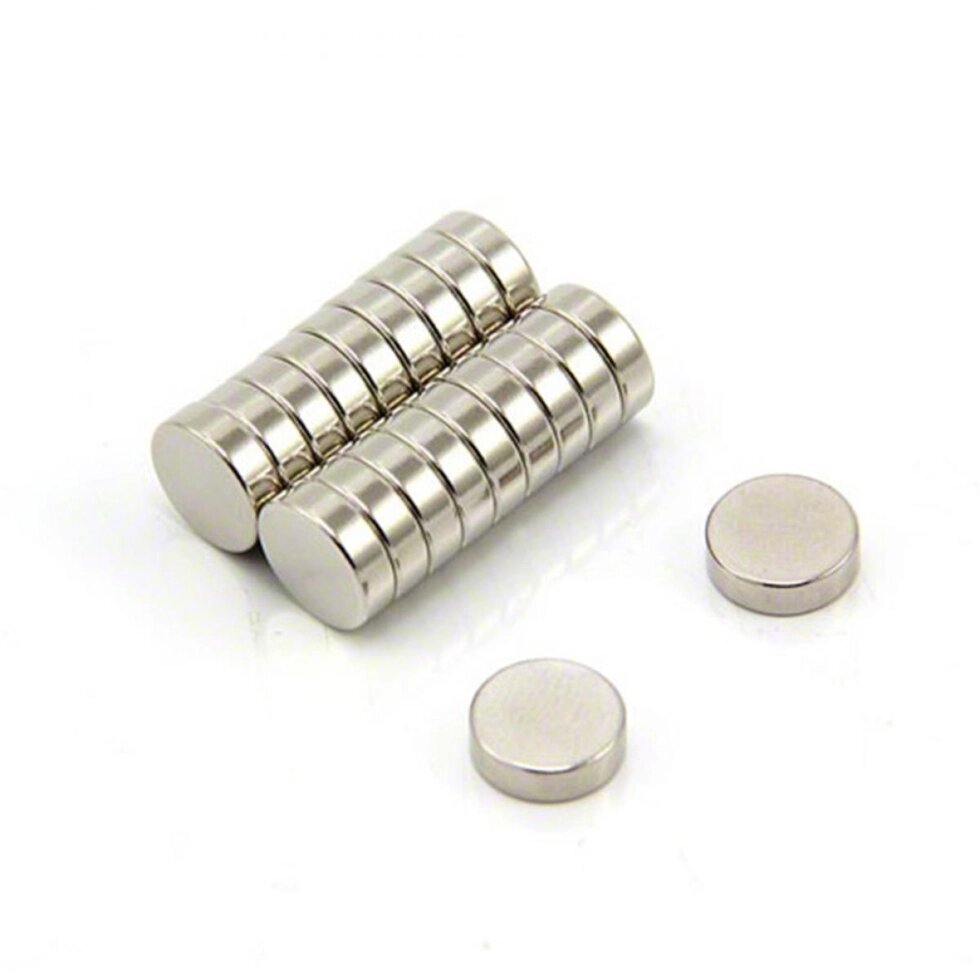 Нодимов магнит диск - 10х1.2мм N35 (50шт) от компании LexxpacK - Магазин Упаковки - фото 1