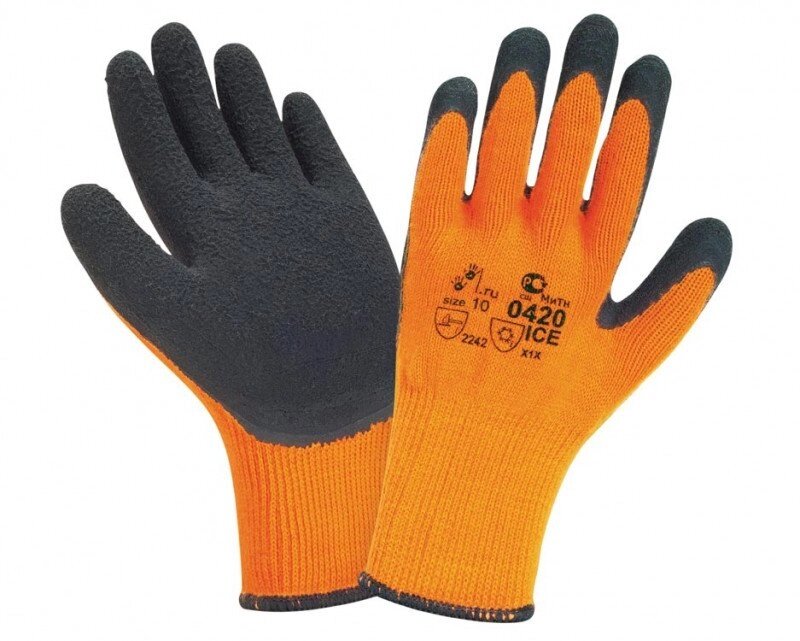 Перчатки зимние – обливные черные пальцы от компании LexxpacK - Магазин Упаковки - фото 1