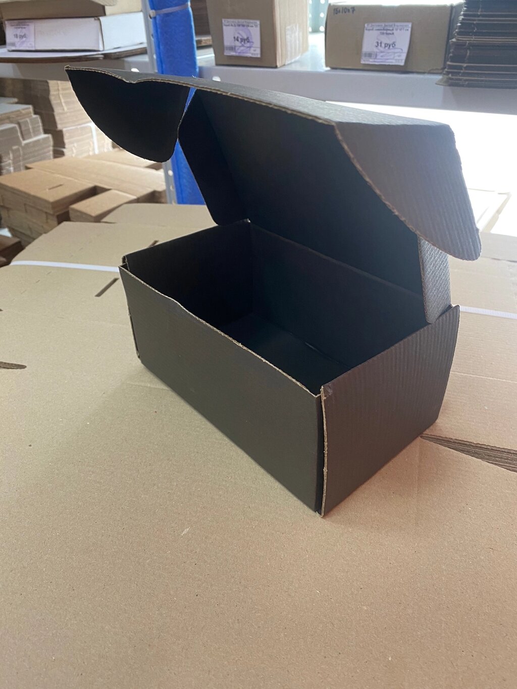 Самосборный короб премиум -черный - 18х11х8,5 см от компании LexxpacK - Магазин Упаковки - фото 1
