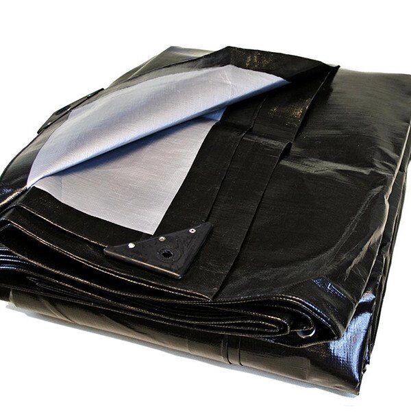 Тенты 10 х 12 - 120 м2, 230 г/кв. м - черный-белый от компании LexxpacK - Магазин Упаковки - фото 1