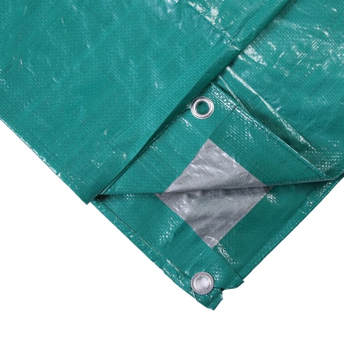 Тенты 10 х 15 - 150 м2, 120 г/кв. м - зелено-серебристый от компании LexxpacK - Магазин Упаковки - фото 1