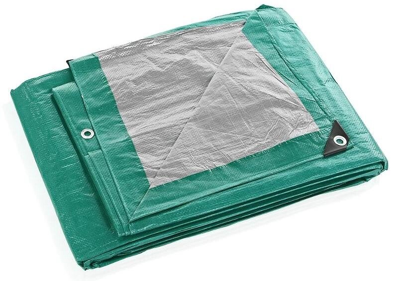 Тенты 15 х 15 - 225 м2, 120 г/кв. м - зелено-серебристый от компании LexxpacK - Магазин Упаковки - фото 1