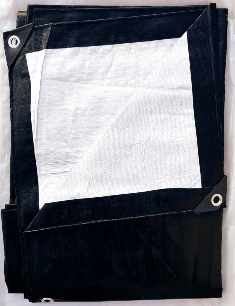 Тенты 2 х 3 - 6 м2, 230 г/кв. м - черный-белый от компании LexxpacK - Магазин Упаковки - фото 1