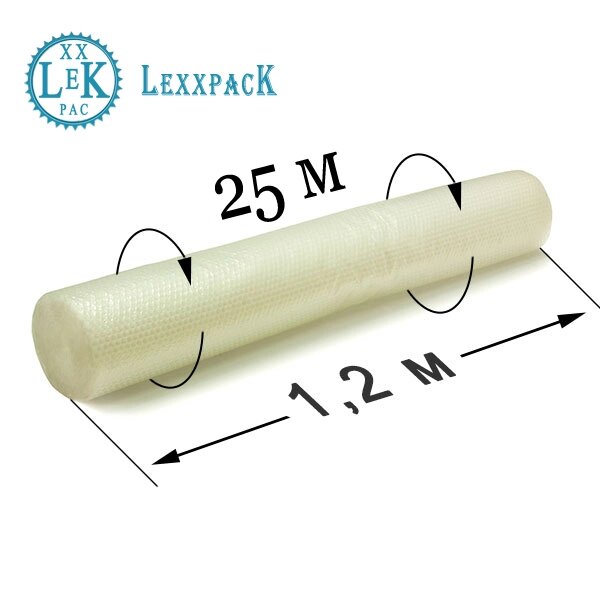 Воздушно пузырчатая пленка (double mini) 2-х слойная (1,2м* 25п/м) 30 м2 ролик от компании LexxpacK - Магазин Упаковки - фото 1