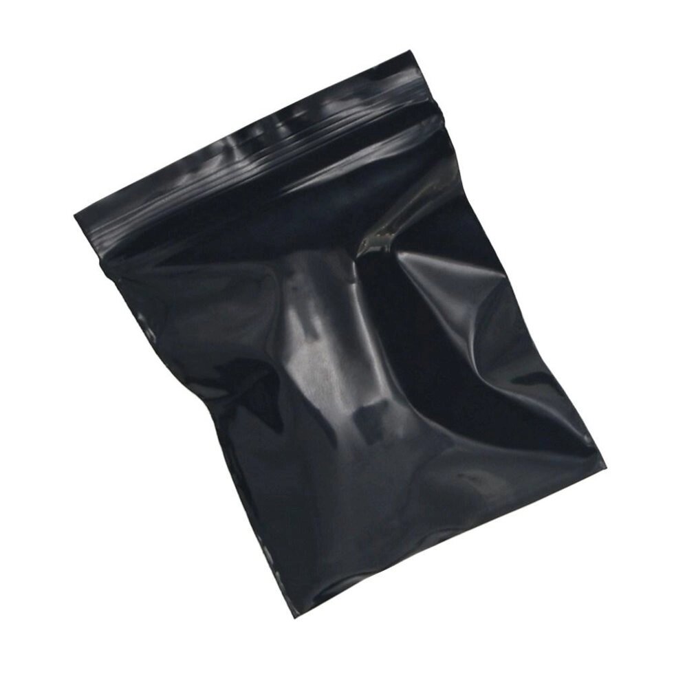 Зип-пакет - 08х12 - 80мкм - черные (100шт.) от компании LexxpacK - Магазин Упаковки - фото 1