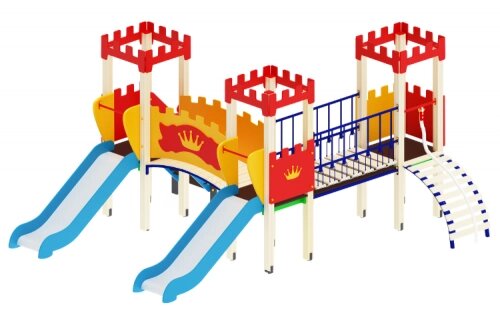 Детский игровой комплекс Королевство с 2-мя горками, Н=900 мм - особенности