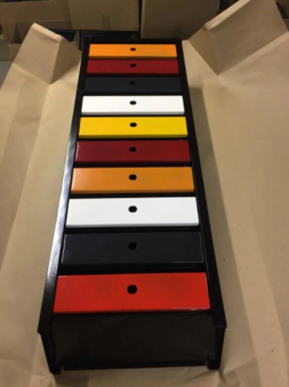 Почтовые ящики металлические, 6 секций (разноцветный фасад) - скидка