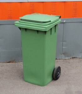 Пластиковые уличные контейнеры для мусора 120л Германия (Поставка от 5-ти штук)