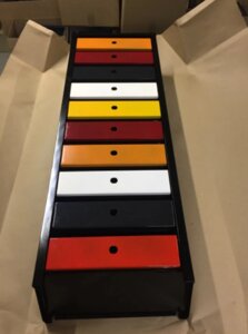 Почтовые ящики металлические, 6 секций (разноцветный фасад)