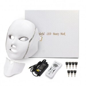 Аппарат светодиодная LED маска для лица и шеи + микротоки