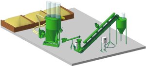 Комплекс гранулирования комбикорма КГ-1,0 мини