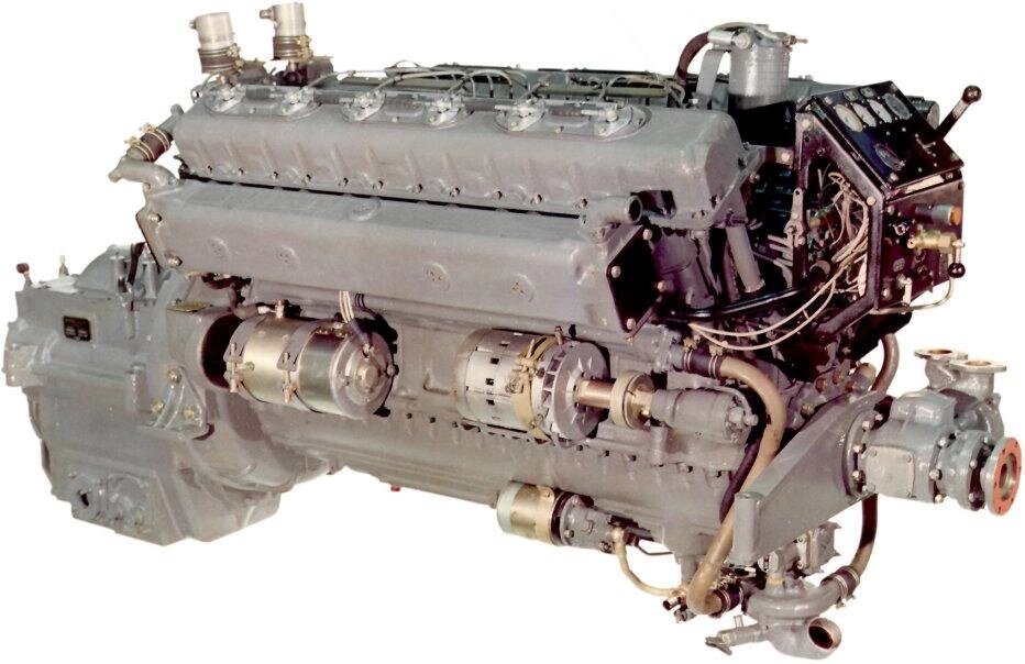 Двигатель дизельный судовой 3Д12, 3Д12А, 3Д12АЛ от компании ООО "Сибтехком". Дизельные двигатели Д6/Д12 и запчасти. - фото 1