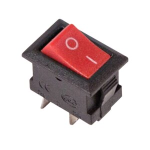 REXANT Выключатель клавишный 250V 3А (2с) ON-OFF красный Micro (RWB-101) (10/5000)