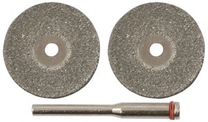 Круги с алмазным напылением, 22 мм, 2 шт. и штифт, д. 3 мм;;